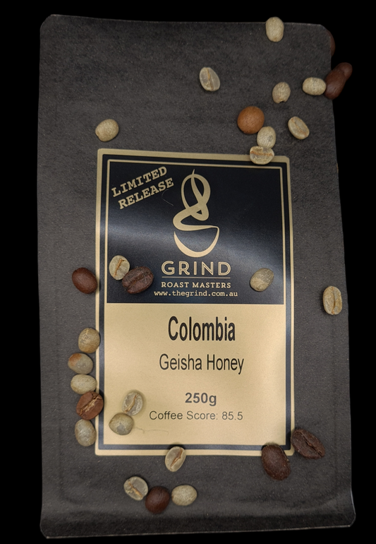 Colombian Geisha Honey - Premium Coffee from $20.00. Shop now at Grind Roast Masters