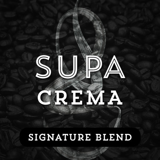 Supa Crema - Premium Coffee from $18. Shop now at Grind Roast Masters