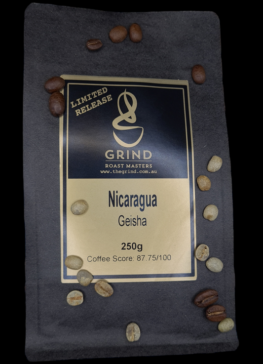Nicaragua Geisha - Premium Coffee from $20.00. Shop now at Grind Roast Masters